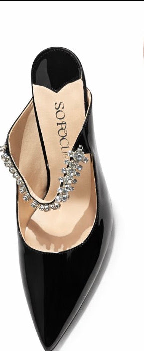 Talons noires avec chaines en diamants